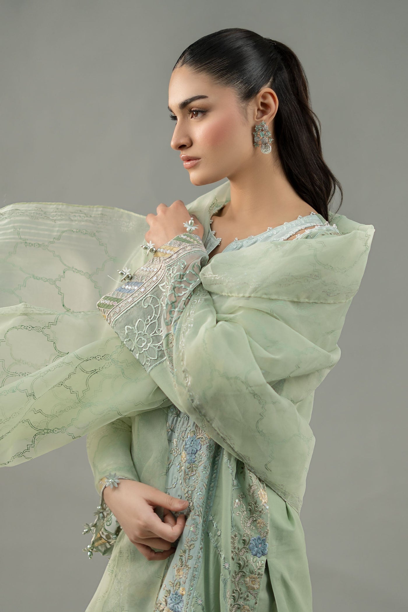 Maria B - Embroidered Jacquard Lawn Suit