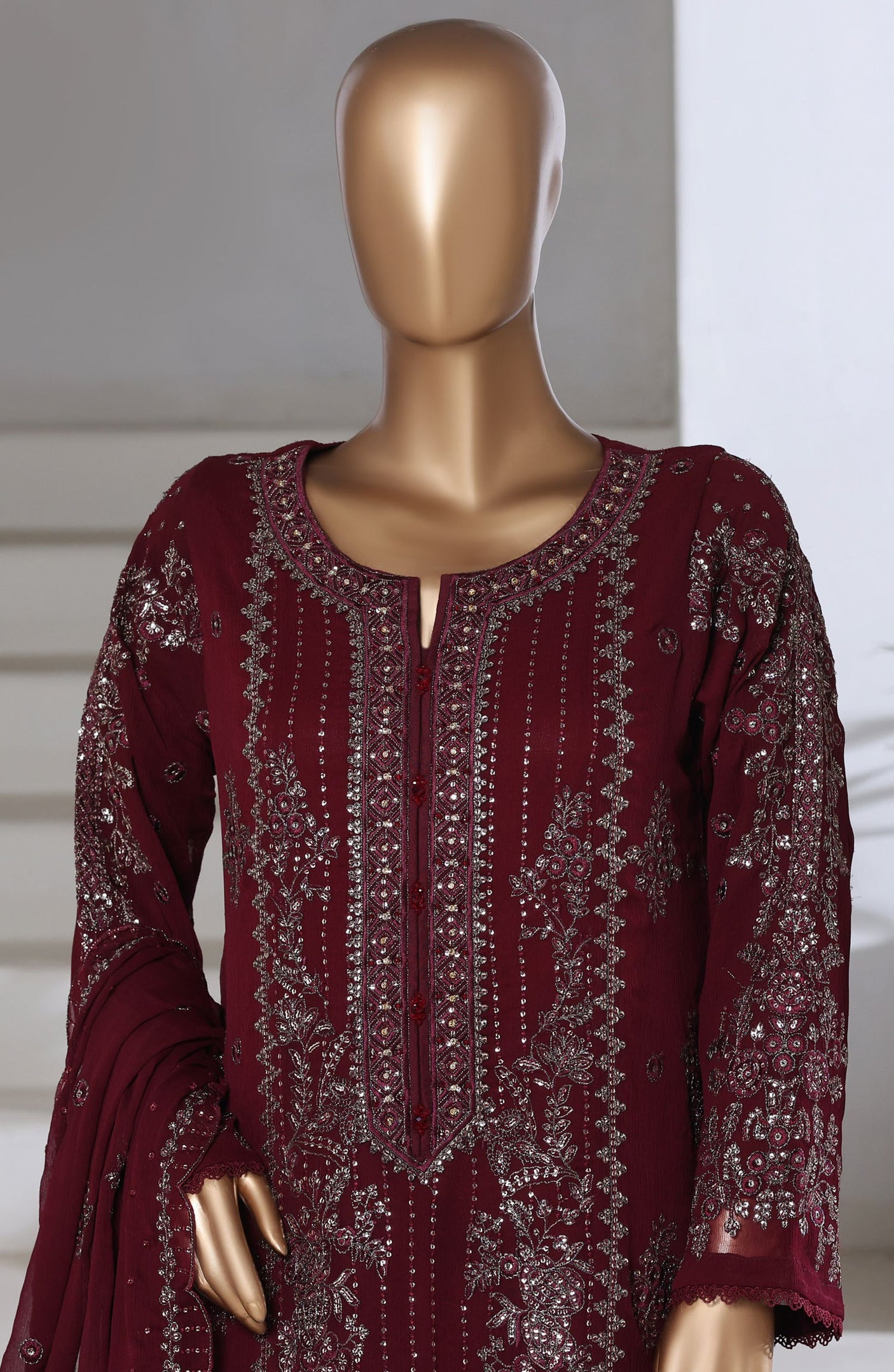 Luxury Embroidered Chiffon By Sadabahar