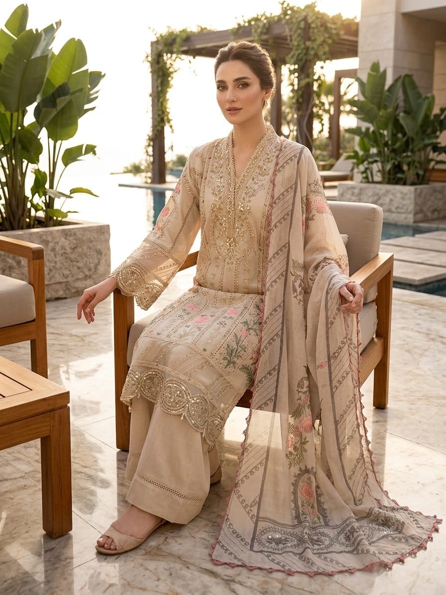Munira Designers Embroidered Lawn