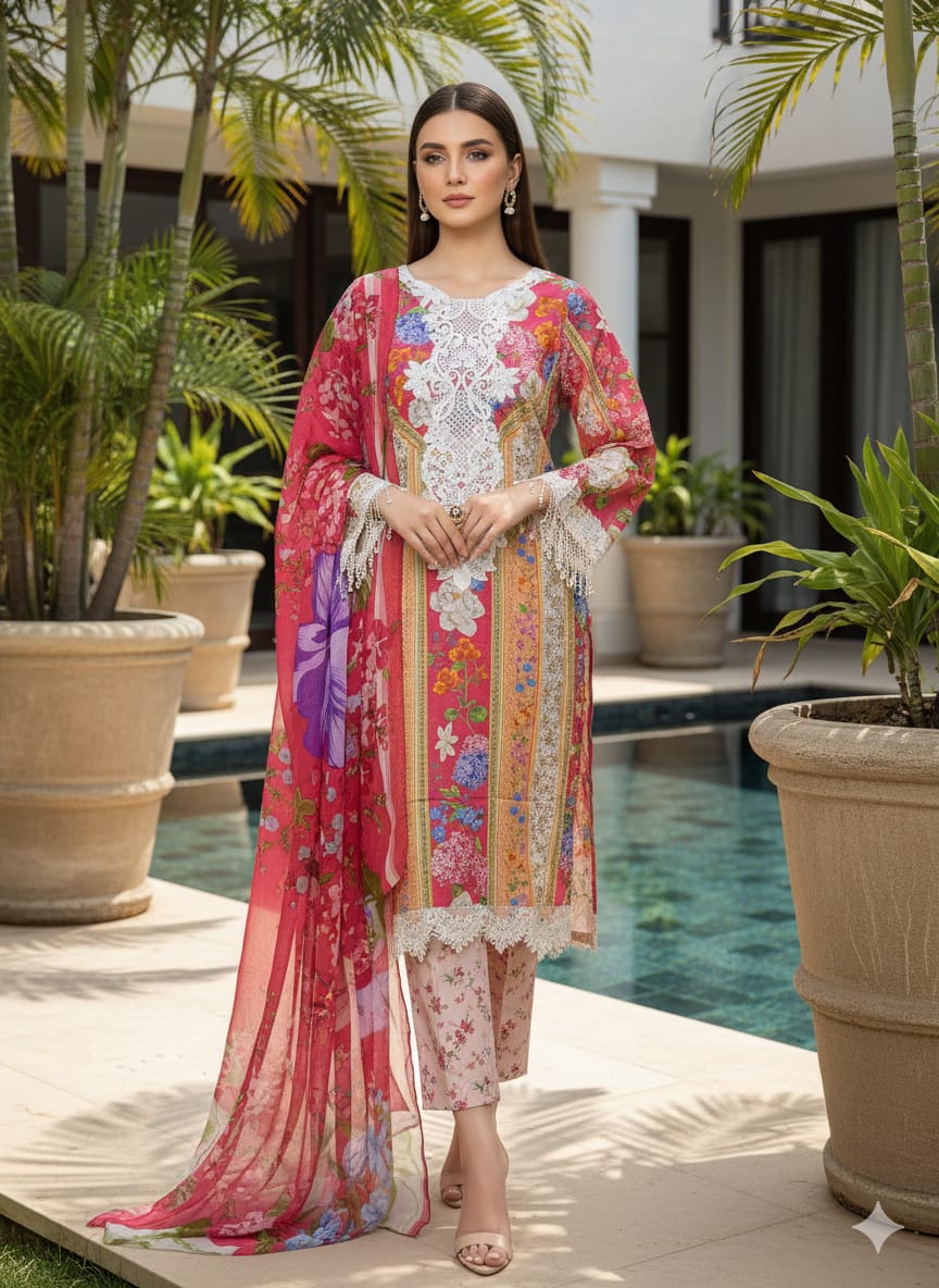 Luxury Embroidered Lawn Ready To Ship