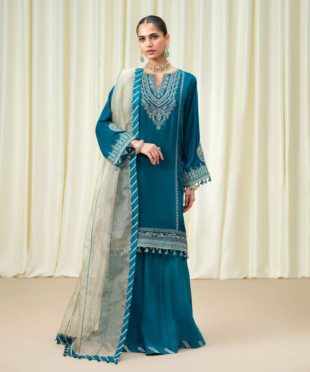 3Pc Embroidered Suit by Sapphire