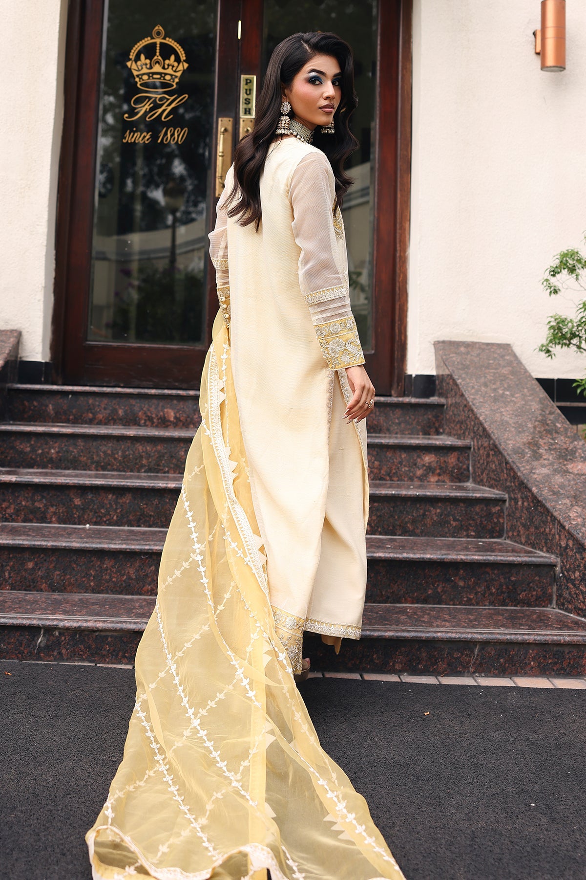 3-PC Embroidered Luxury Suit By Charizma