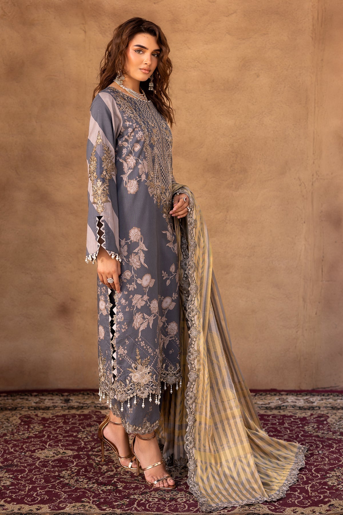 Charizma 3-PC Embroidered Lawn Suit