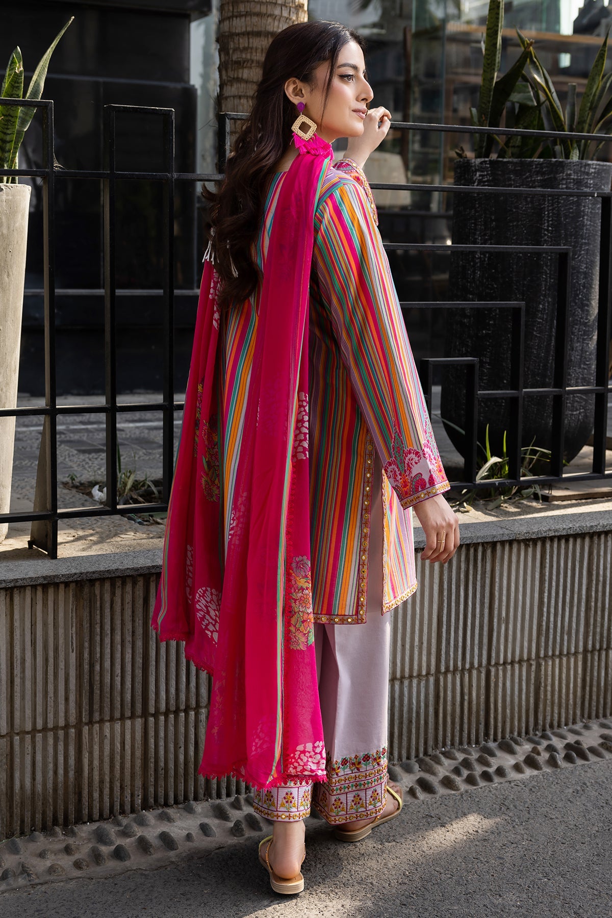 3-PC Embroidered Lawn Suit by Charizma