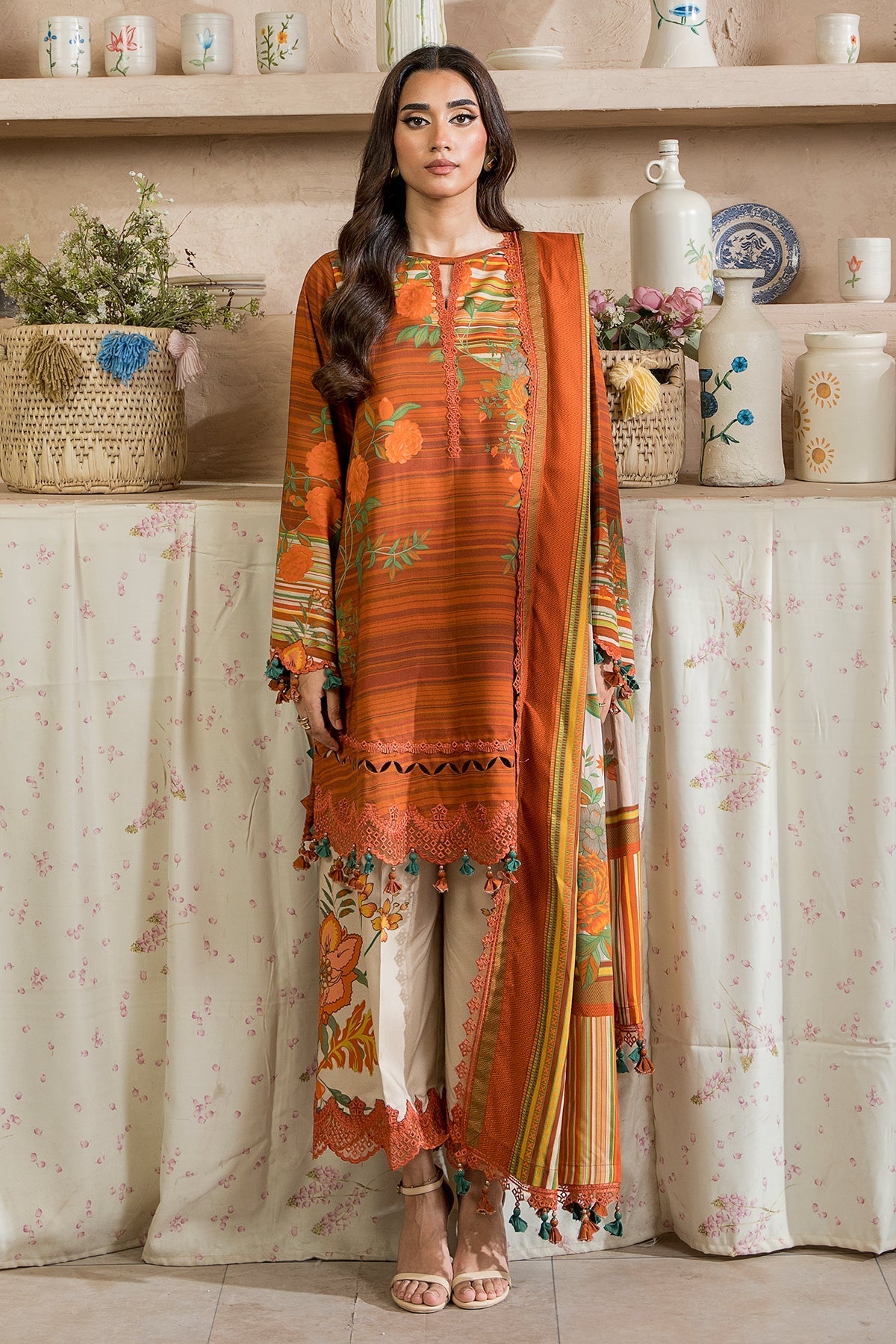 Charizma 3-PC Embroidered Lawn Suit