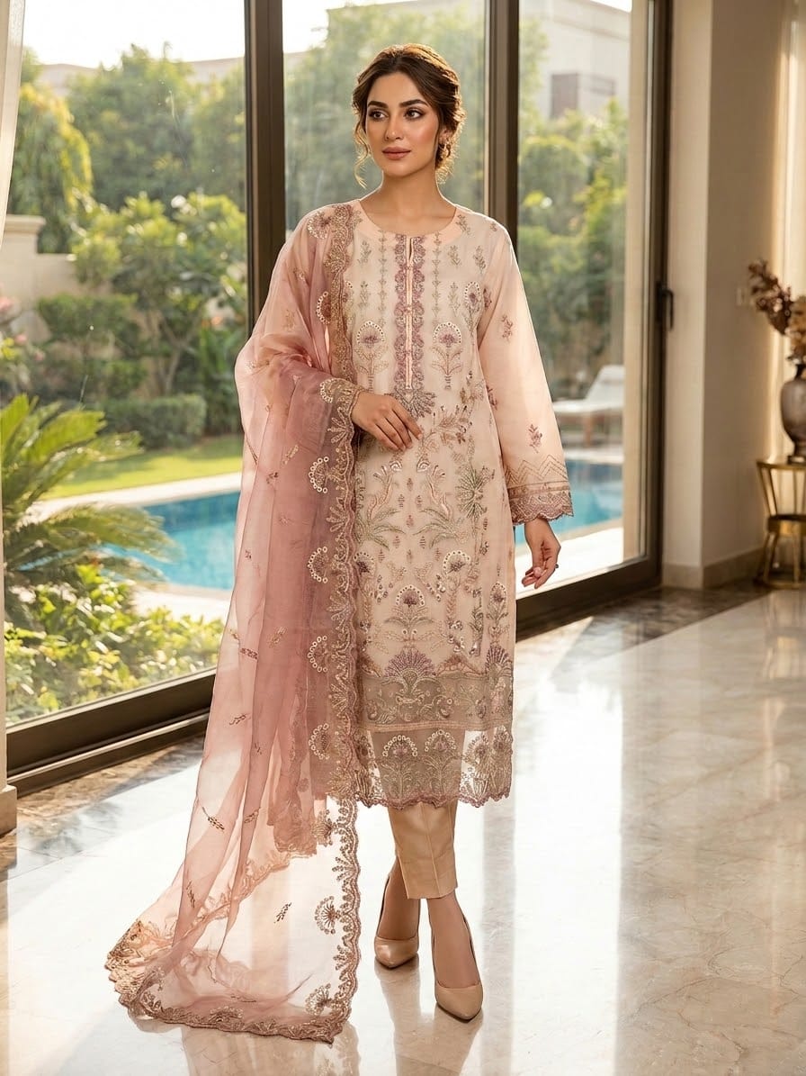 Luxury Embroidered Party Wear