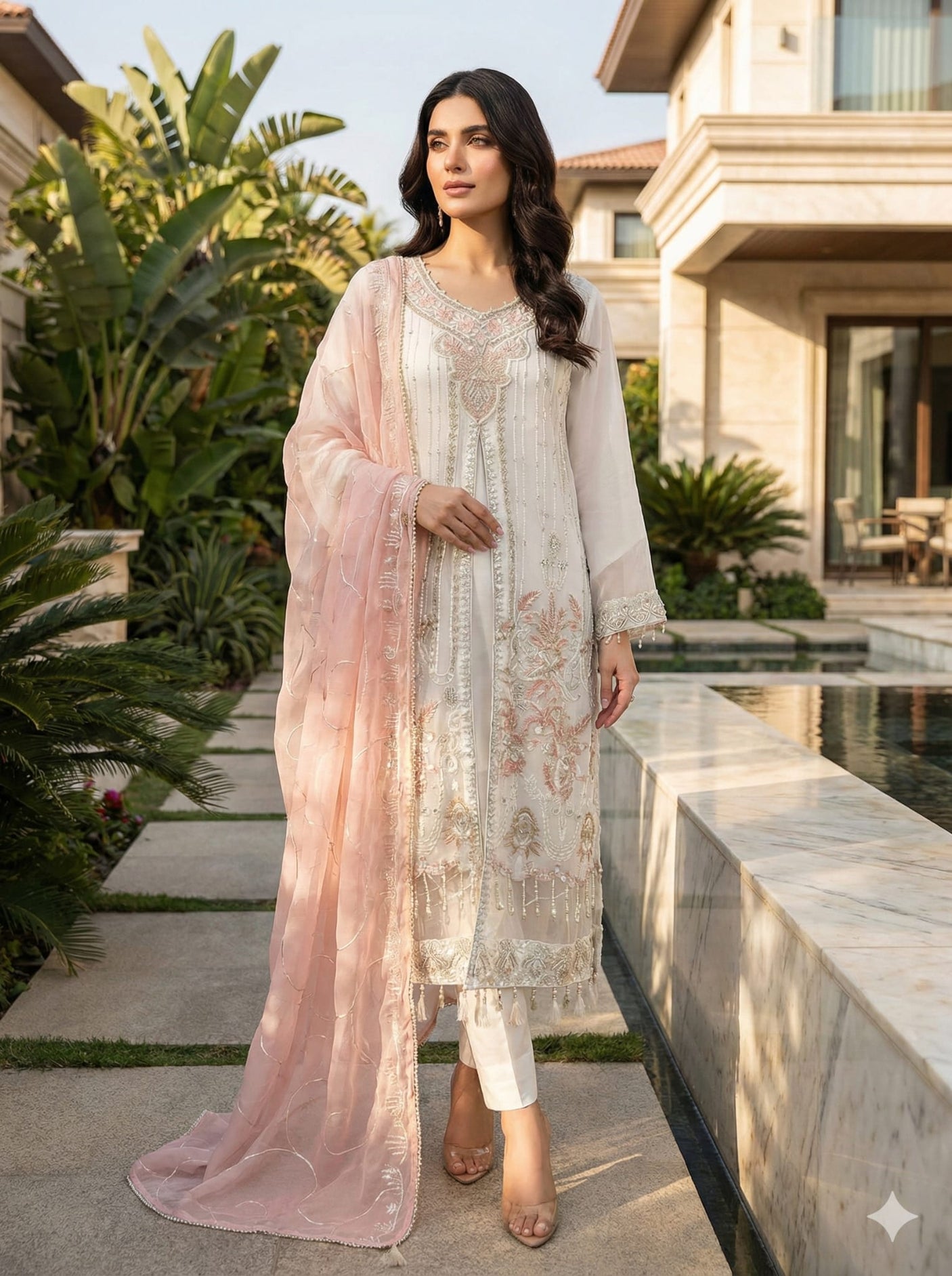 Luxury Embroidered Party wear Ready To Ship