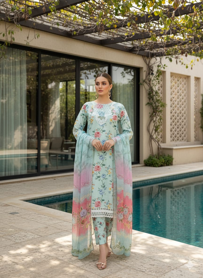 Luxury Embroidered Lawn Ready To Ship