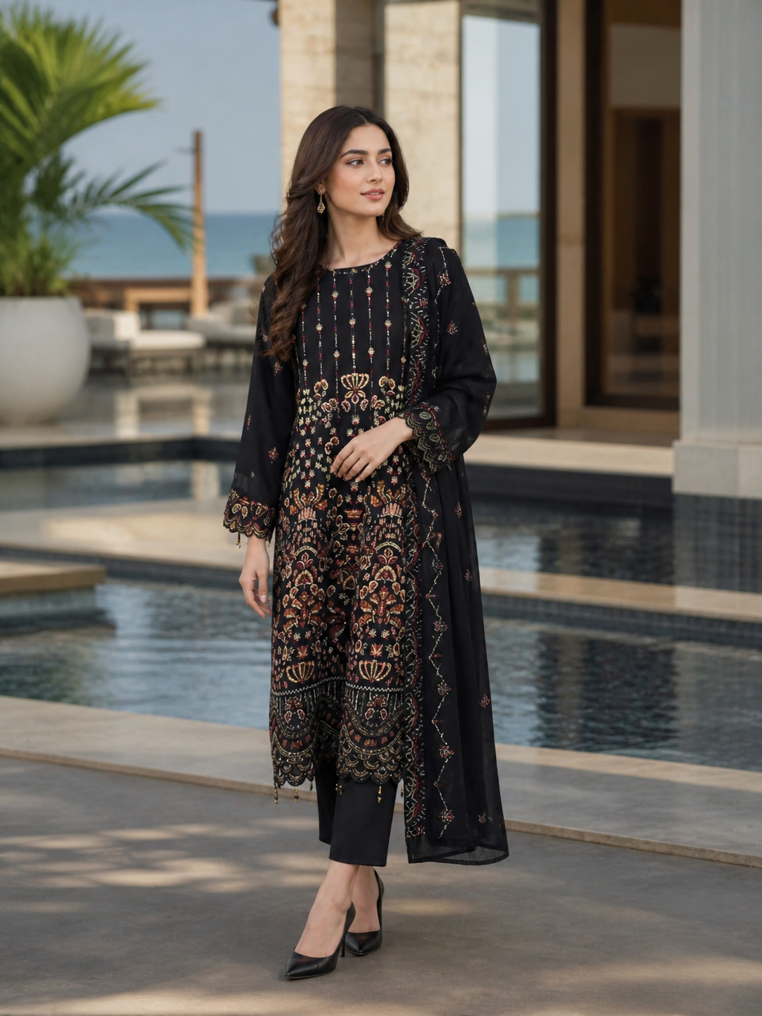 Bin Hameed Chiffon Embroidered Collection