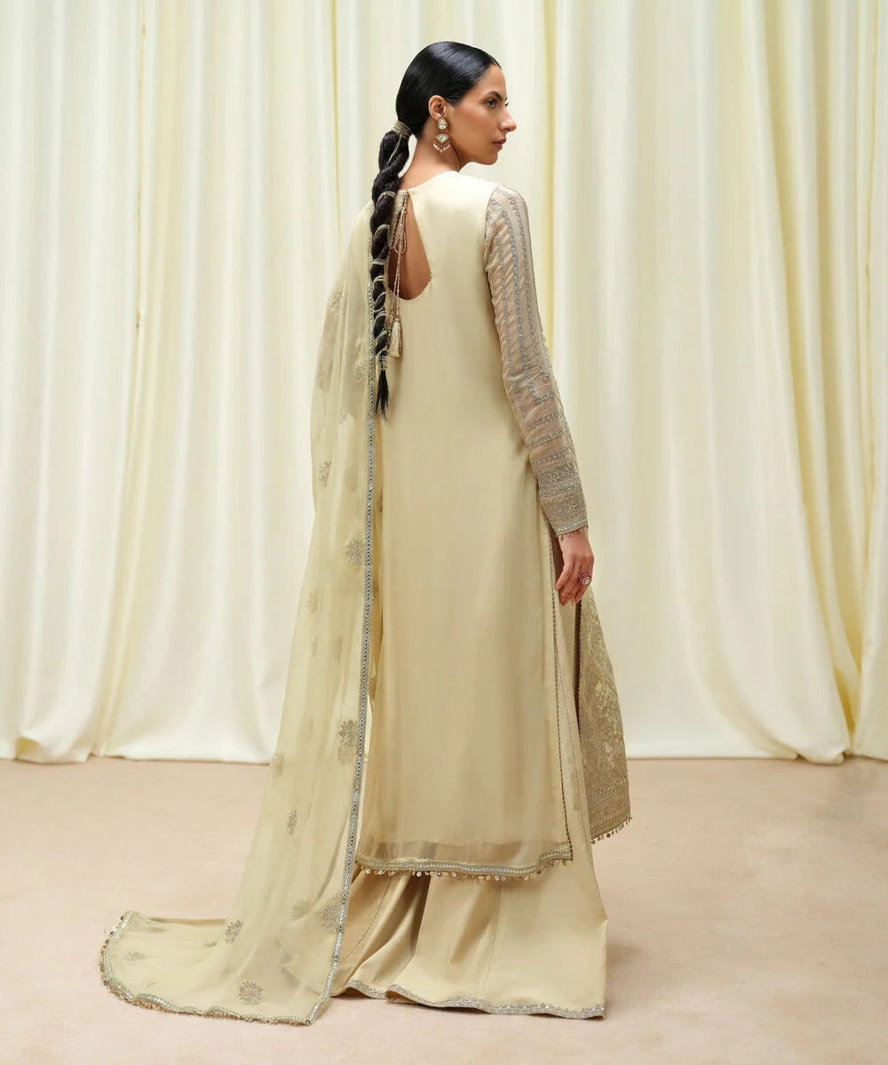 3 Piece - Embroidered Chiffon Suit by Sapphire
