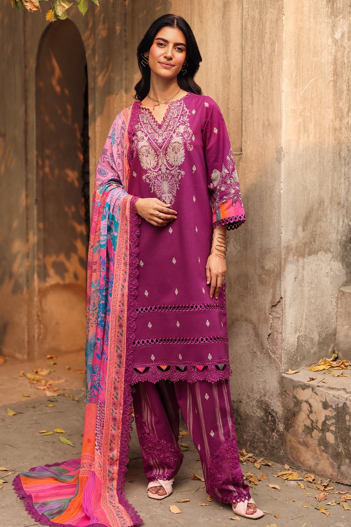 Charizma 3-PC Embroidered Lawn Suit