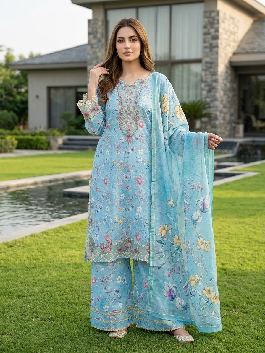 Bin Saeed Luxury Embroidered Lawn