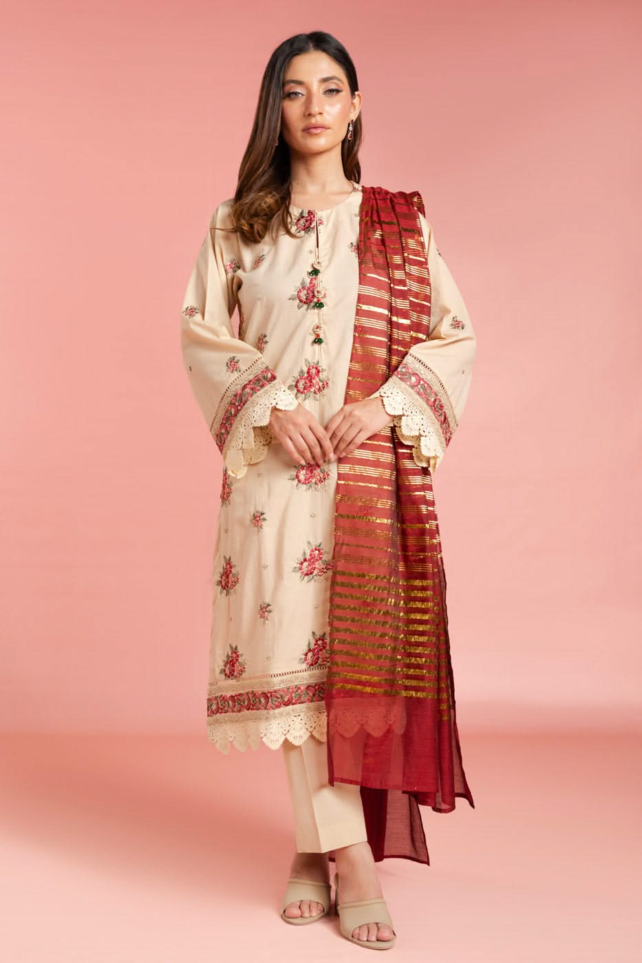 3 Pcs Embroidered Lawn Suit by Alkaram Studio