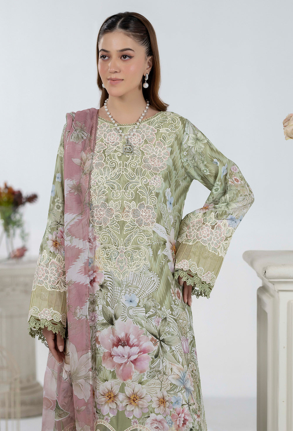 Adan's Libas Embroidered Lawn