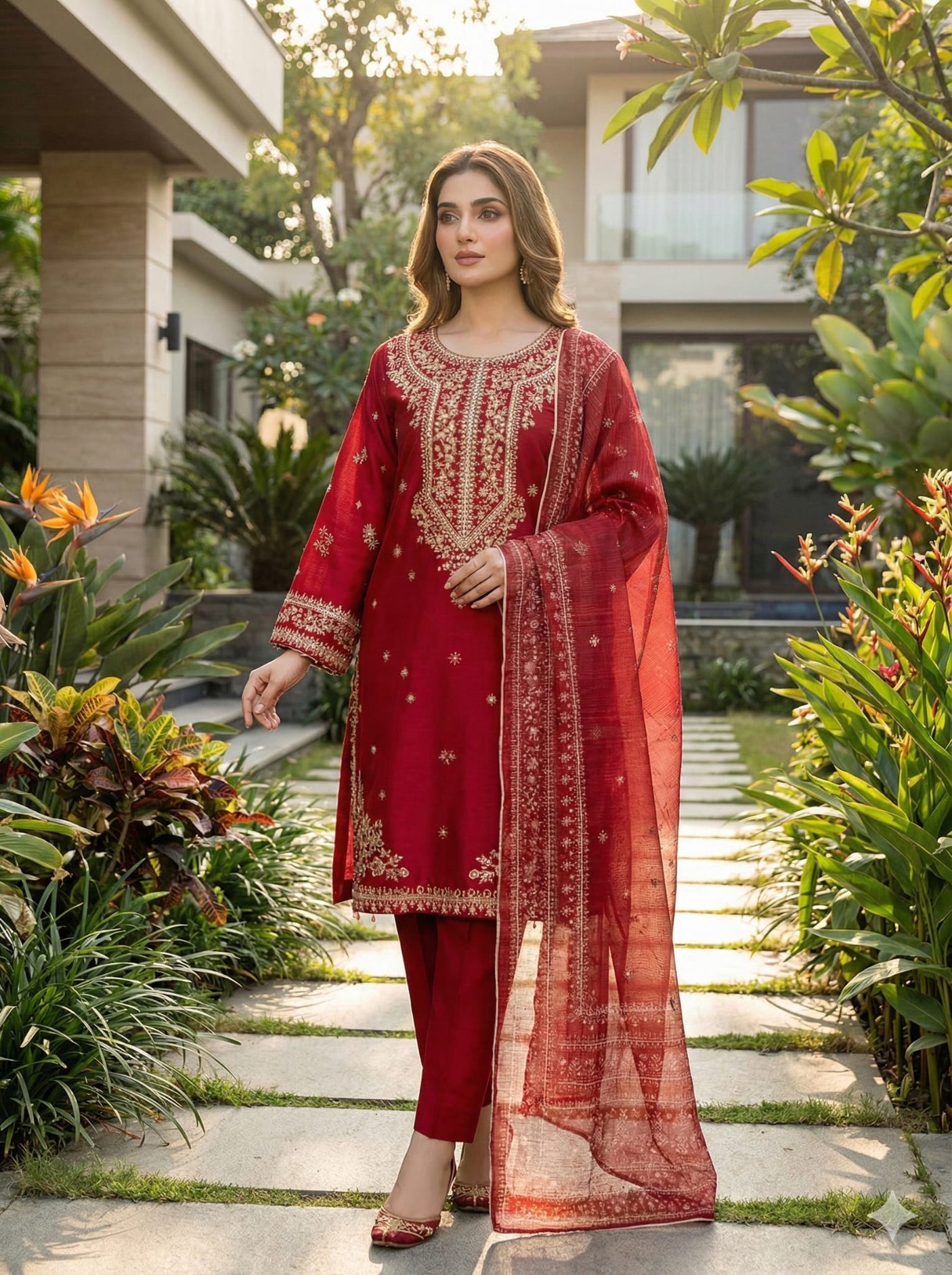 Luxury Embroidered lawn Ready To Ship