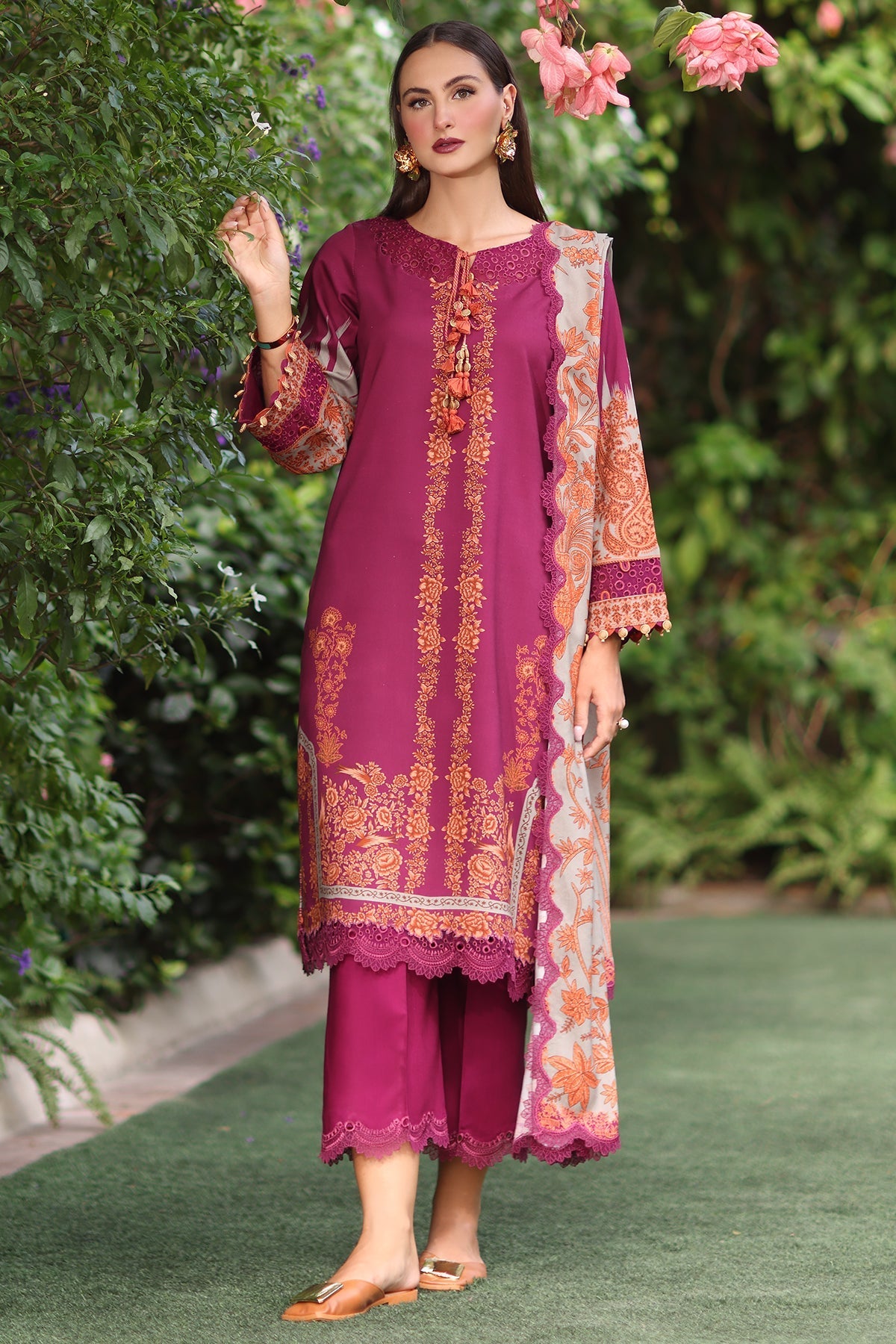 Charizma 3-PC Embroidered Lawn Suit