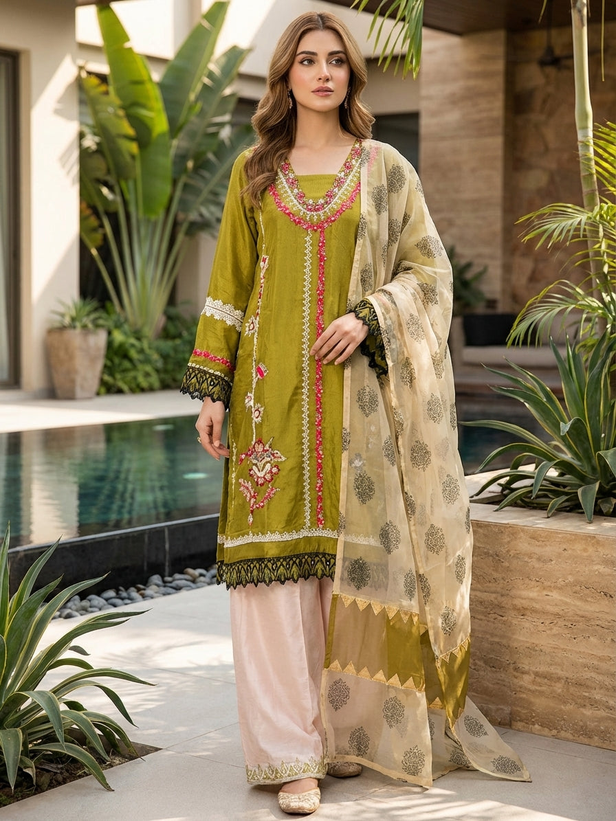 Pakistani Luxury Embroidered Silk Collection