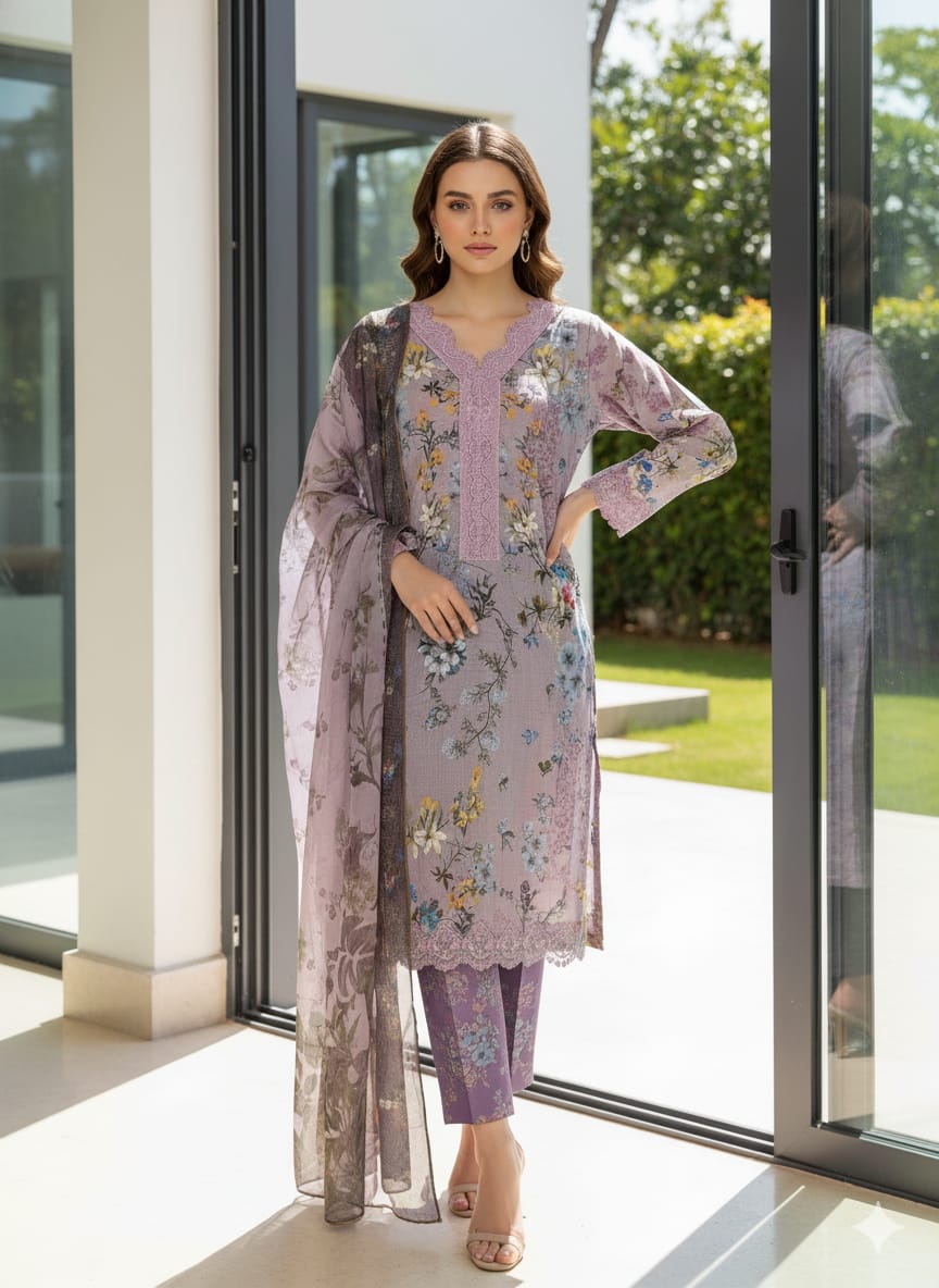 Luxury Embroidered Lawn Ready To Ship