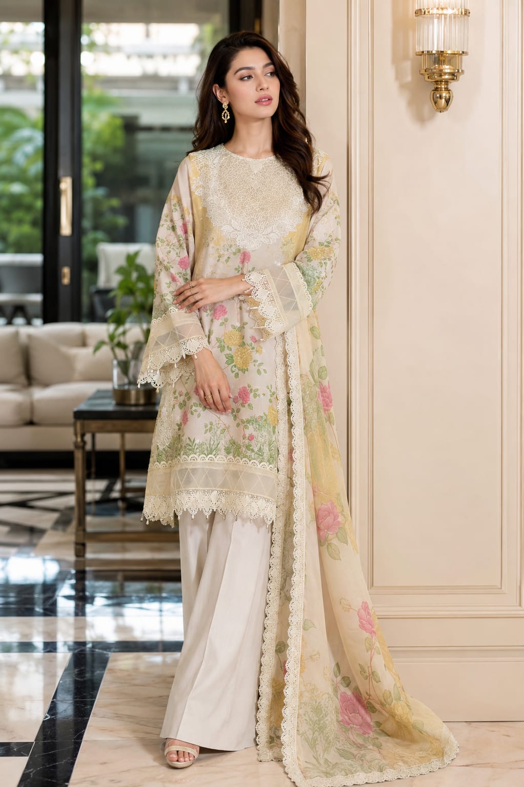Sapphire Embroidered Luxury Lawn