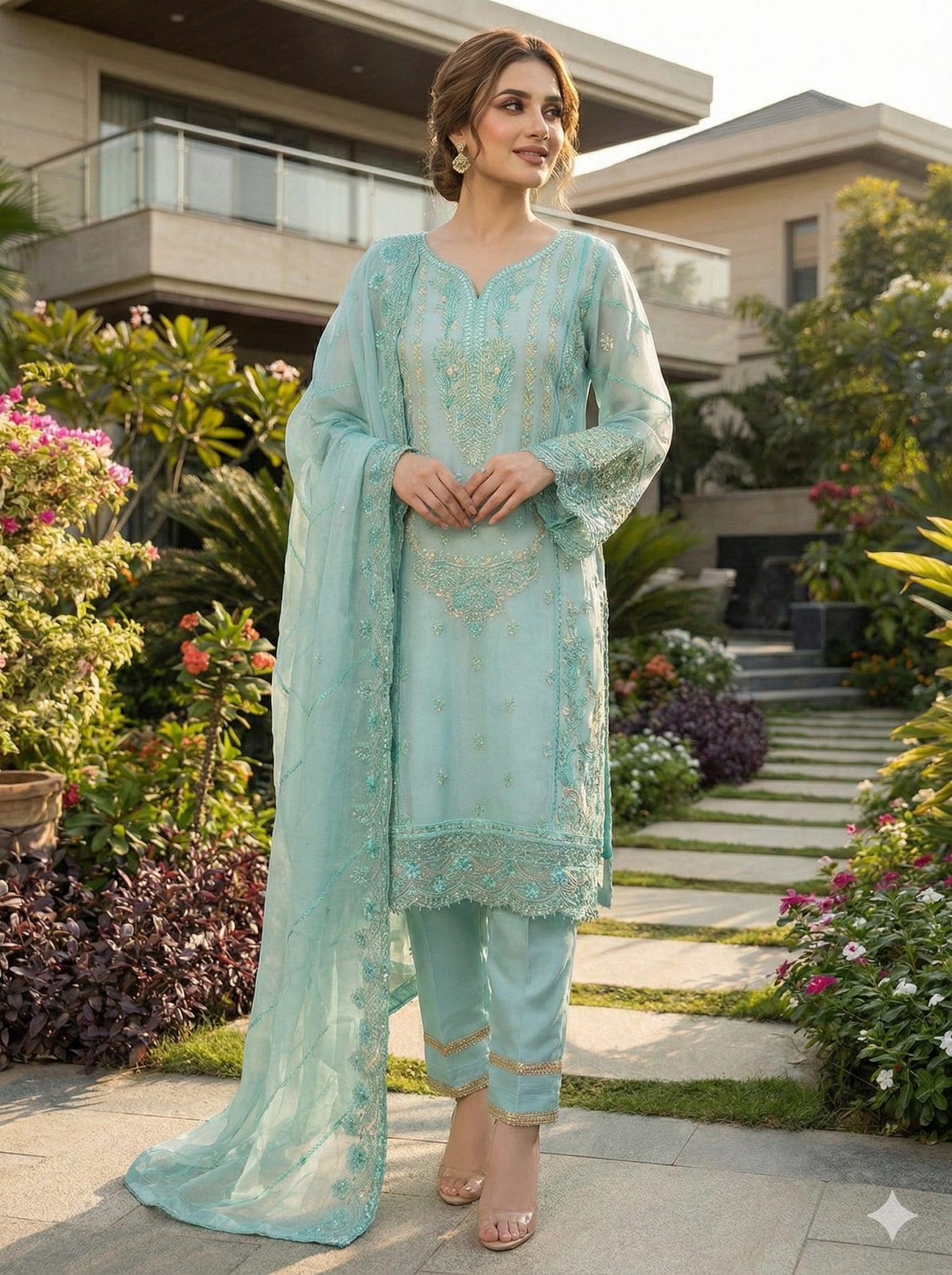 Luxury Embroidered Party wear Ready To Ship