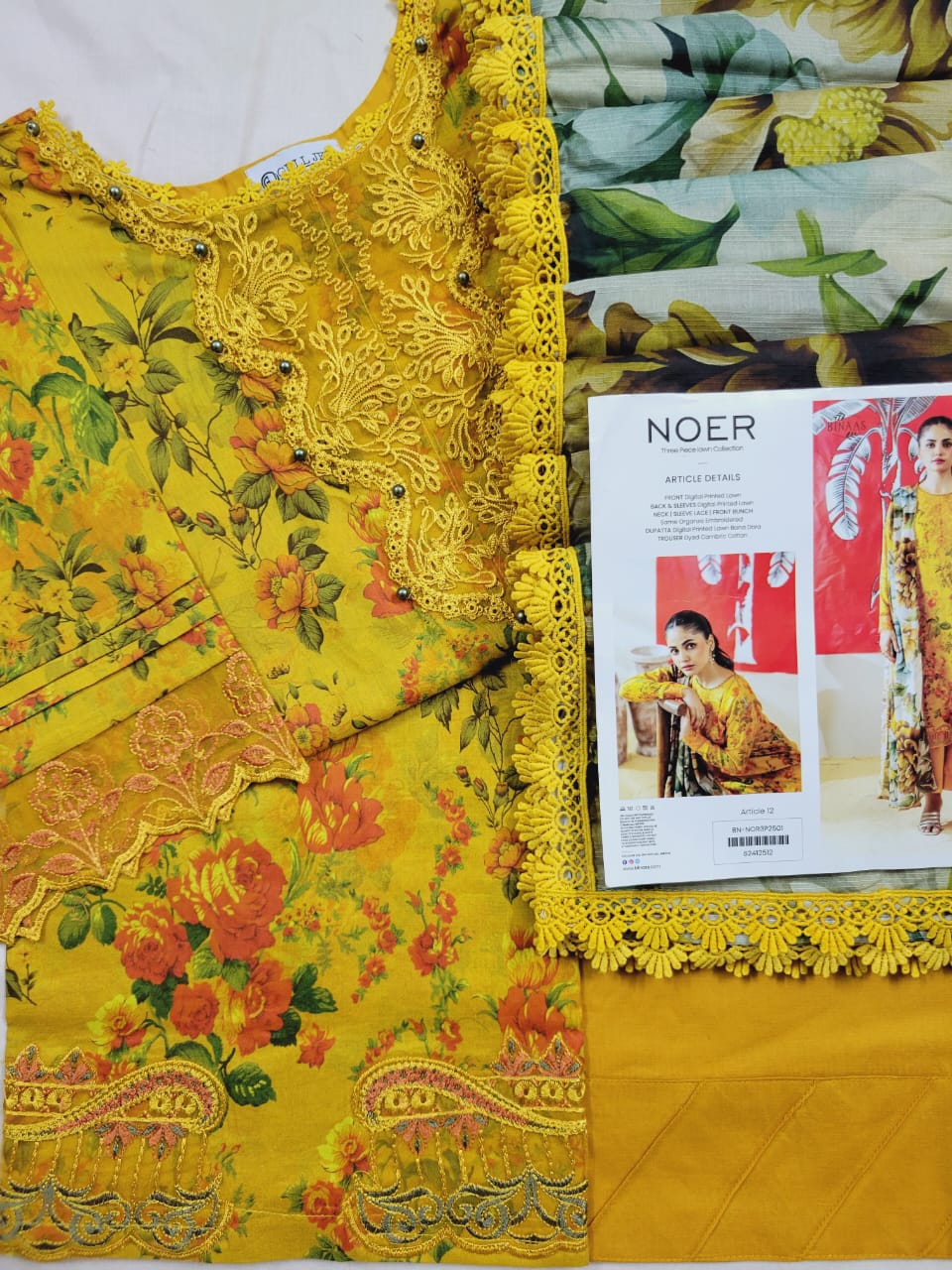 Noer by Gulljee Embroidery lawn