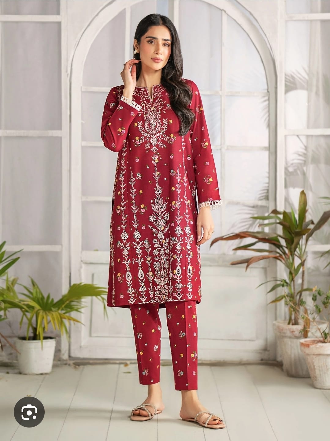 2 Piece Lawn Suit-Embroidered by limelight