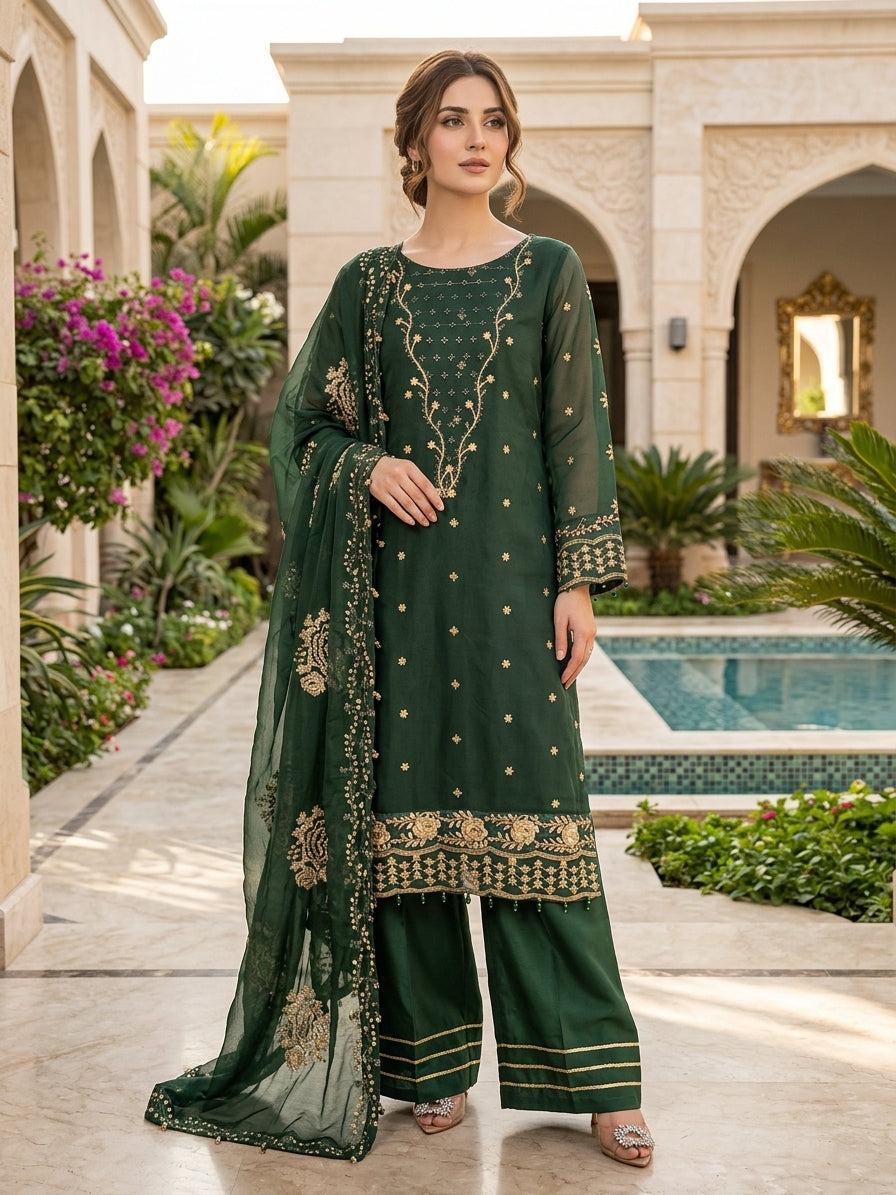 Cross Stitch Chiffon Embroidered Collection