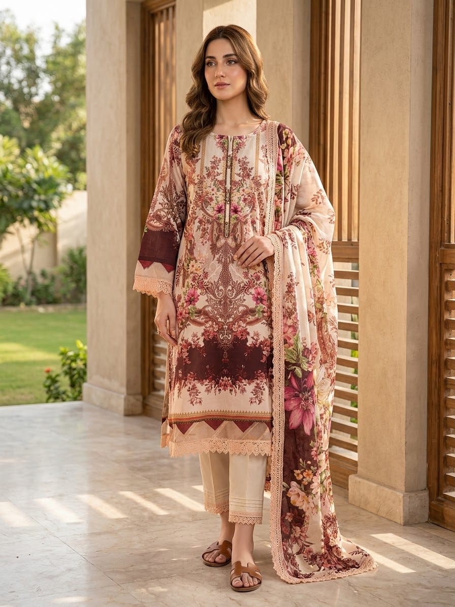 Jade Urbane Embroidered Lawn