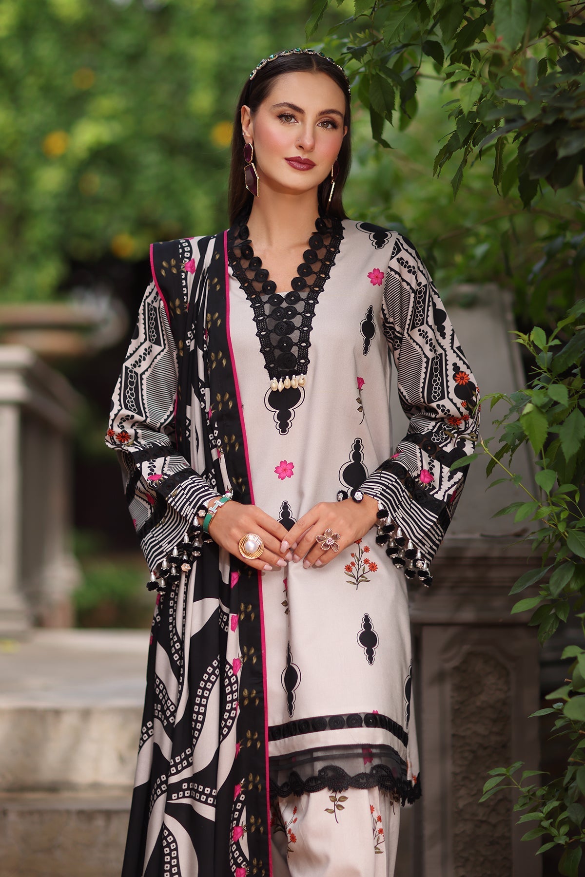 Charizma 3-PC Embroidered Lawn Suit