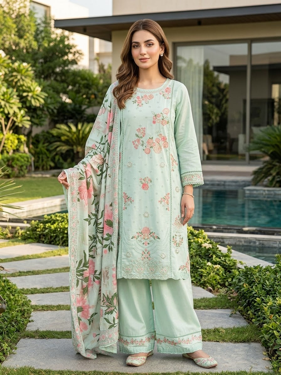 Bin Saeed Luxury Embroidered Lawn