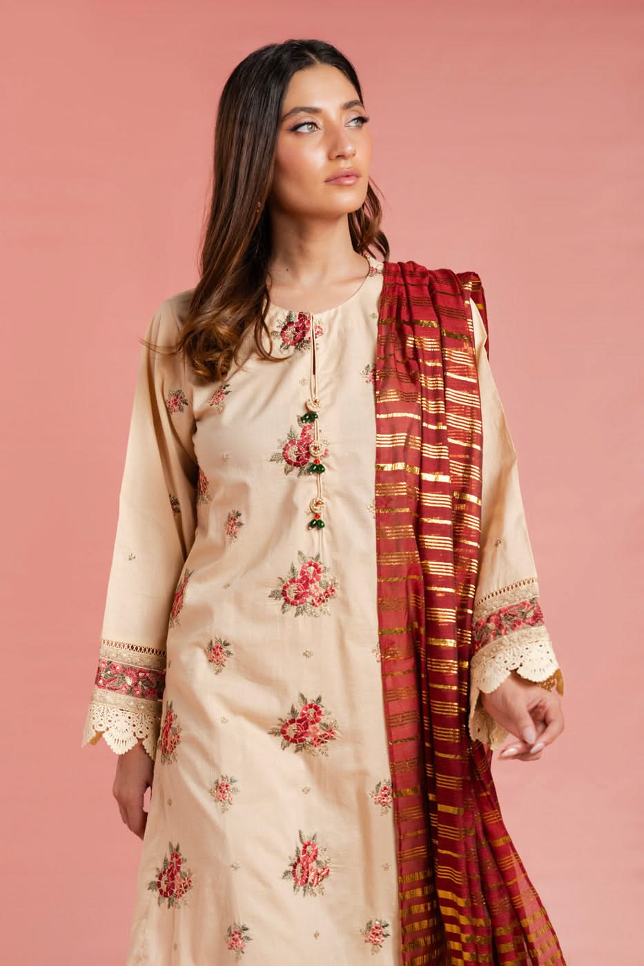 3 Pcs Embroidered Lawn Suit by Alkaram Studio