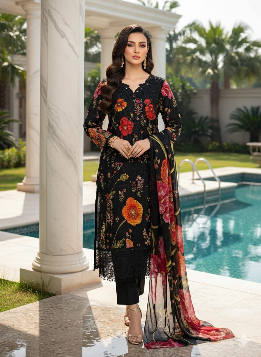 Luxury Embroidered Lawn Ready To Ship