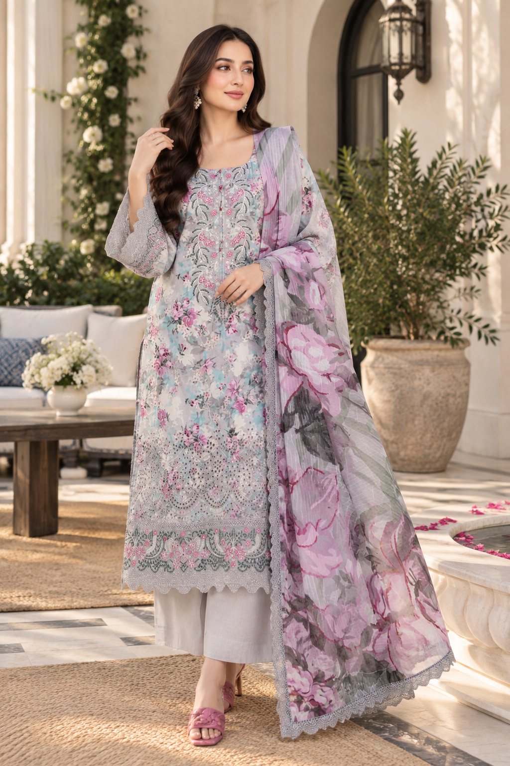 Munira Designers Embroidered Lawn
