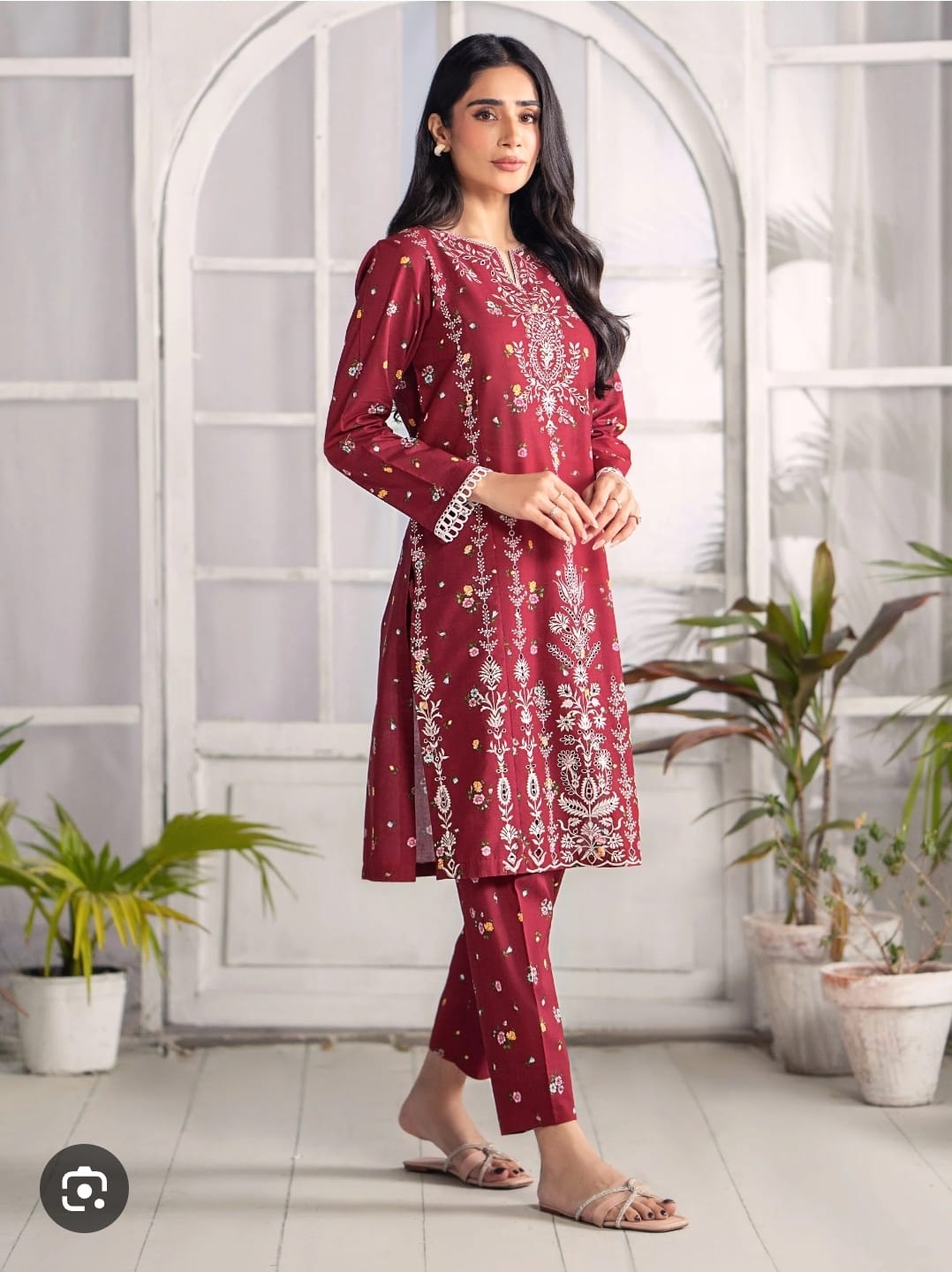 2 Piece Lawn Suit-Embroidered by limelight