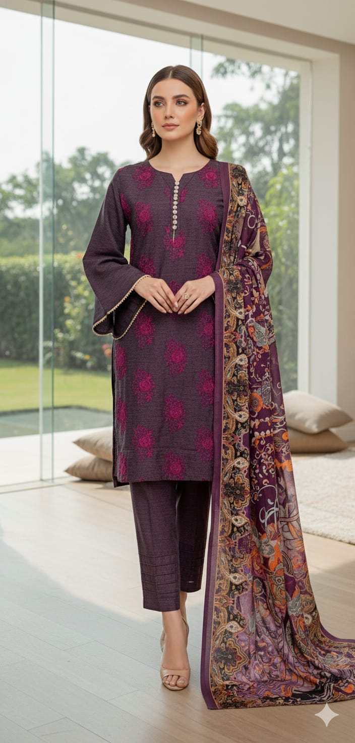 C Luxury Embroidered Lawn Ready To Ship
