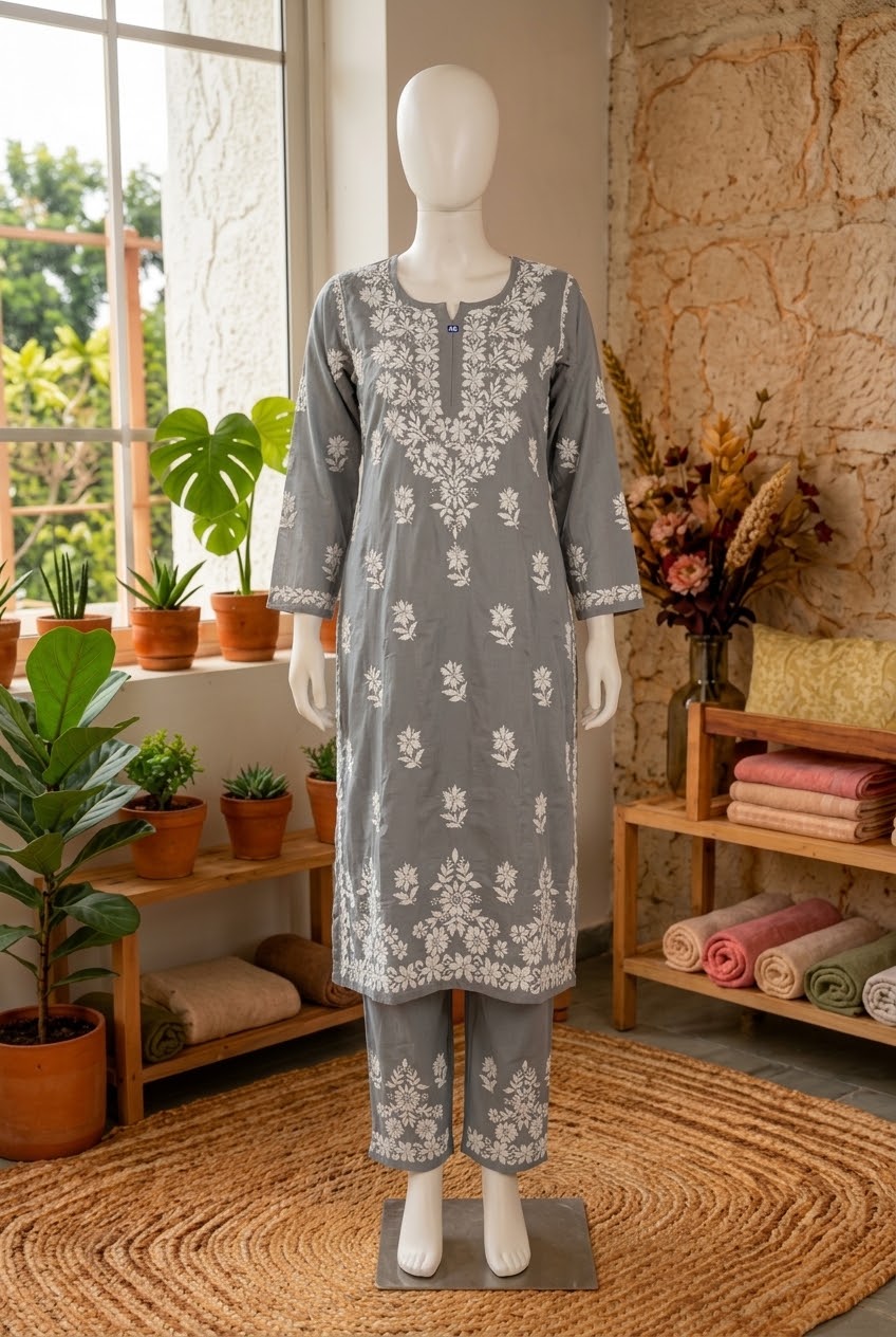 Lucknow 2pc Embroidered Co-Ord Set