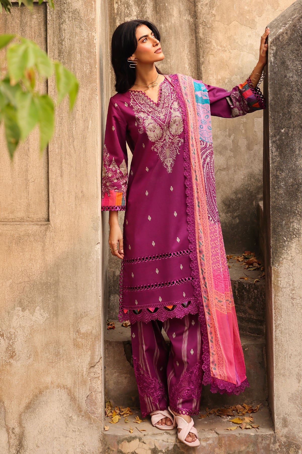Charizma 3-PC Embroidered Lawn Suit