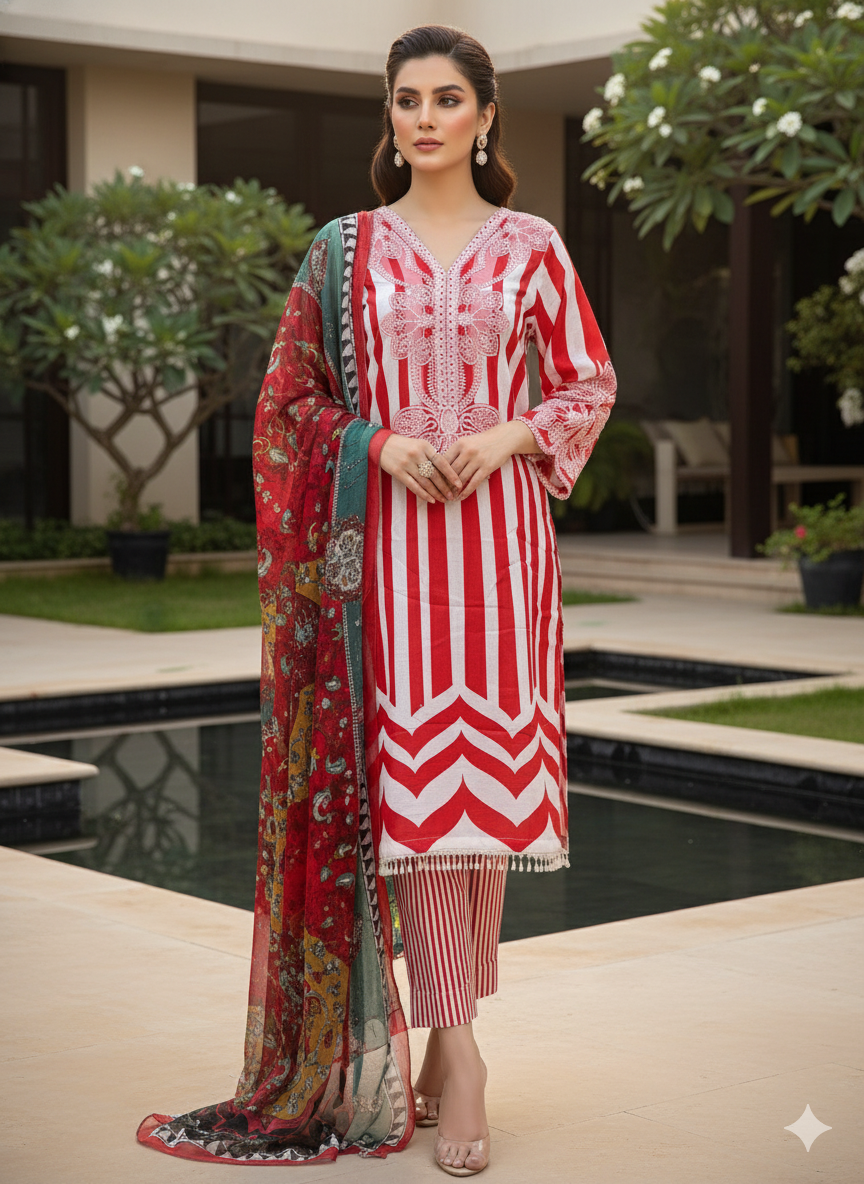 Luxury Embroidered Lawn Ready To Ship