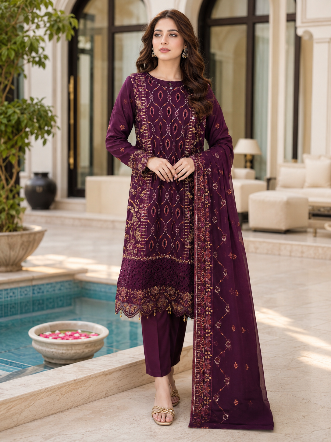 Bin Hameed Chiffon Embroidered Collection