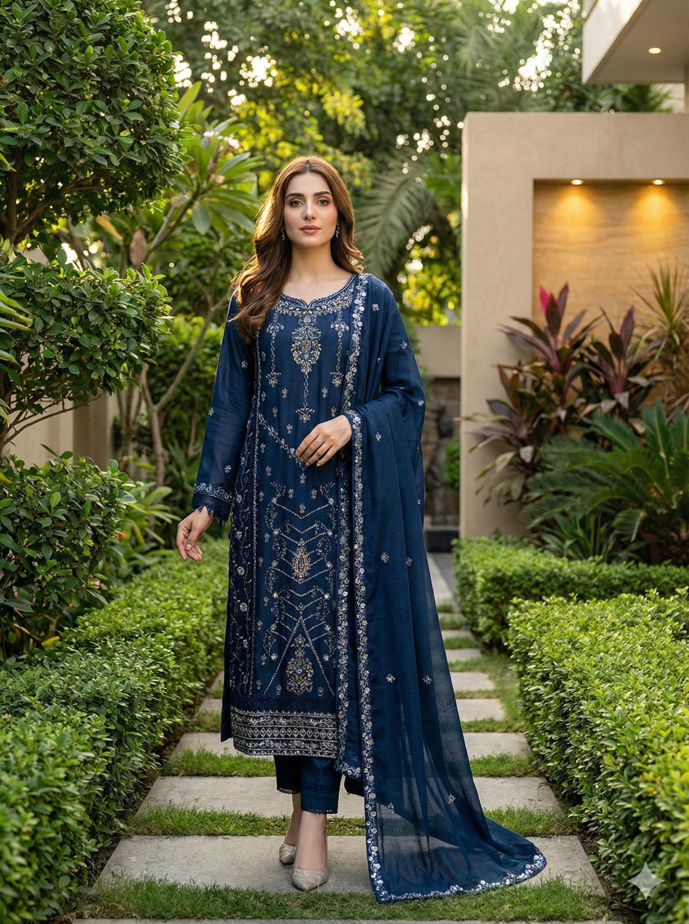 Luxury Embroidered Chiffon 3pcs