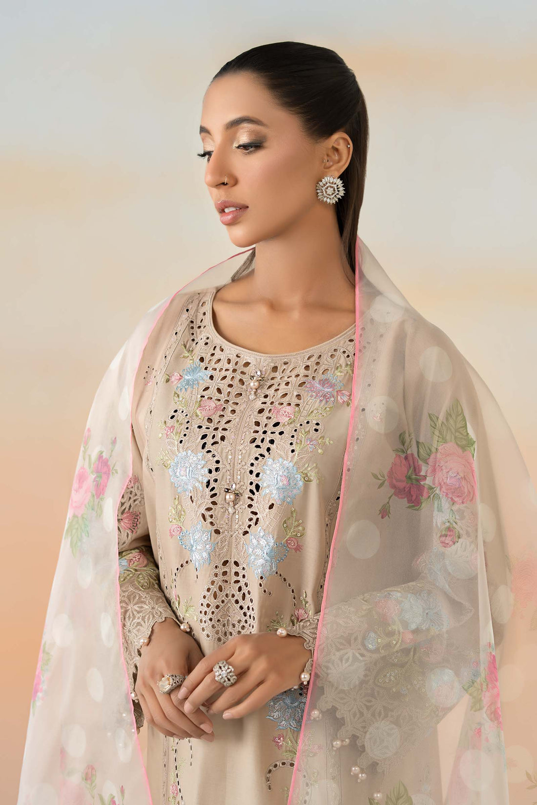 Maria. B. Embroidered Luxury Suit