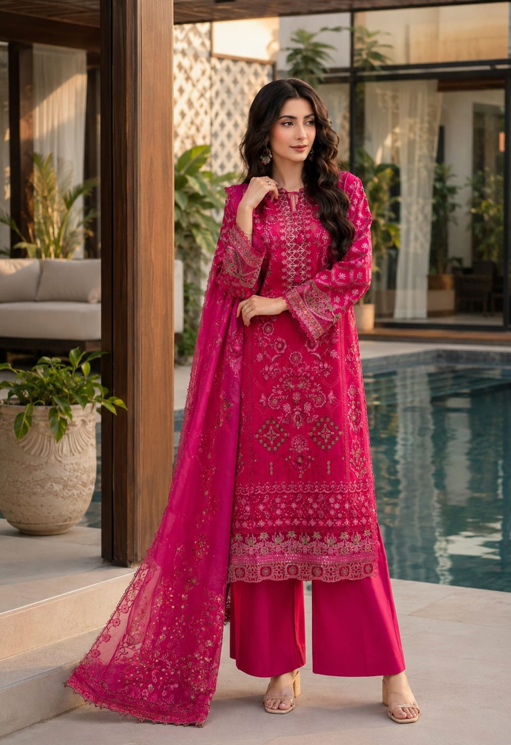 Munira Designers Embroidered Lawn