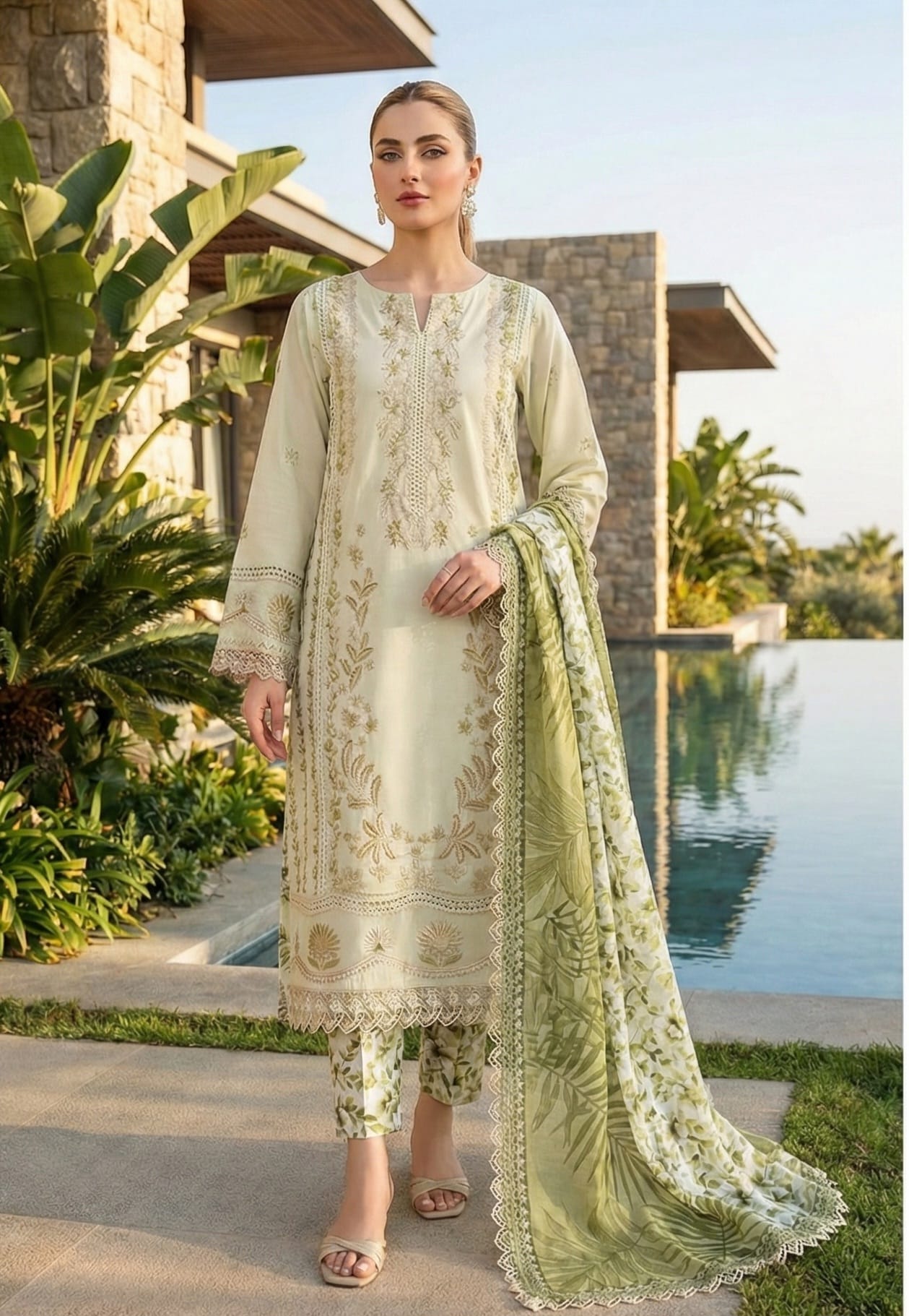 BIN SAEED EMBROIDERED LUXURY LAWN