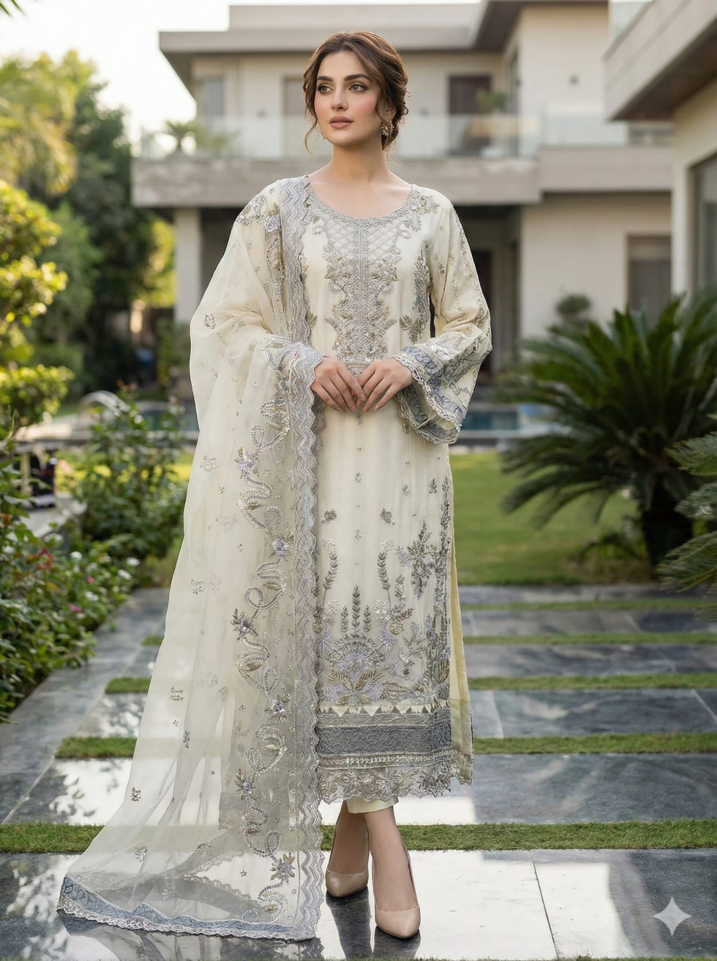 Luxury Embroidered Party wear Ready To Ship