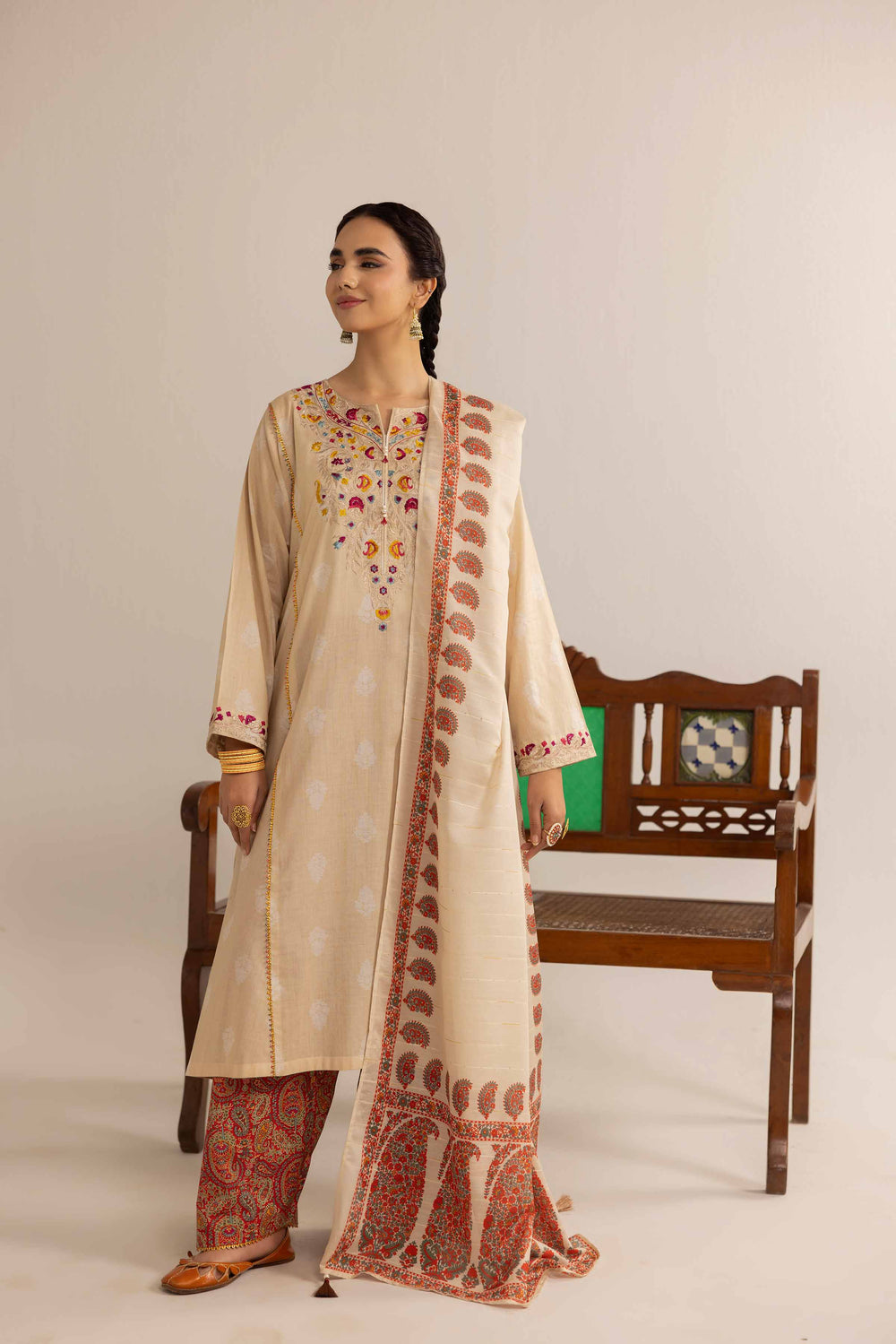 3 Piece Embroidered Suit by Nishat Linen