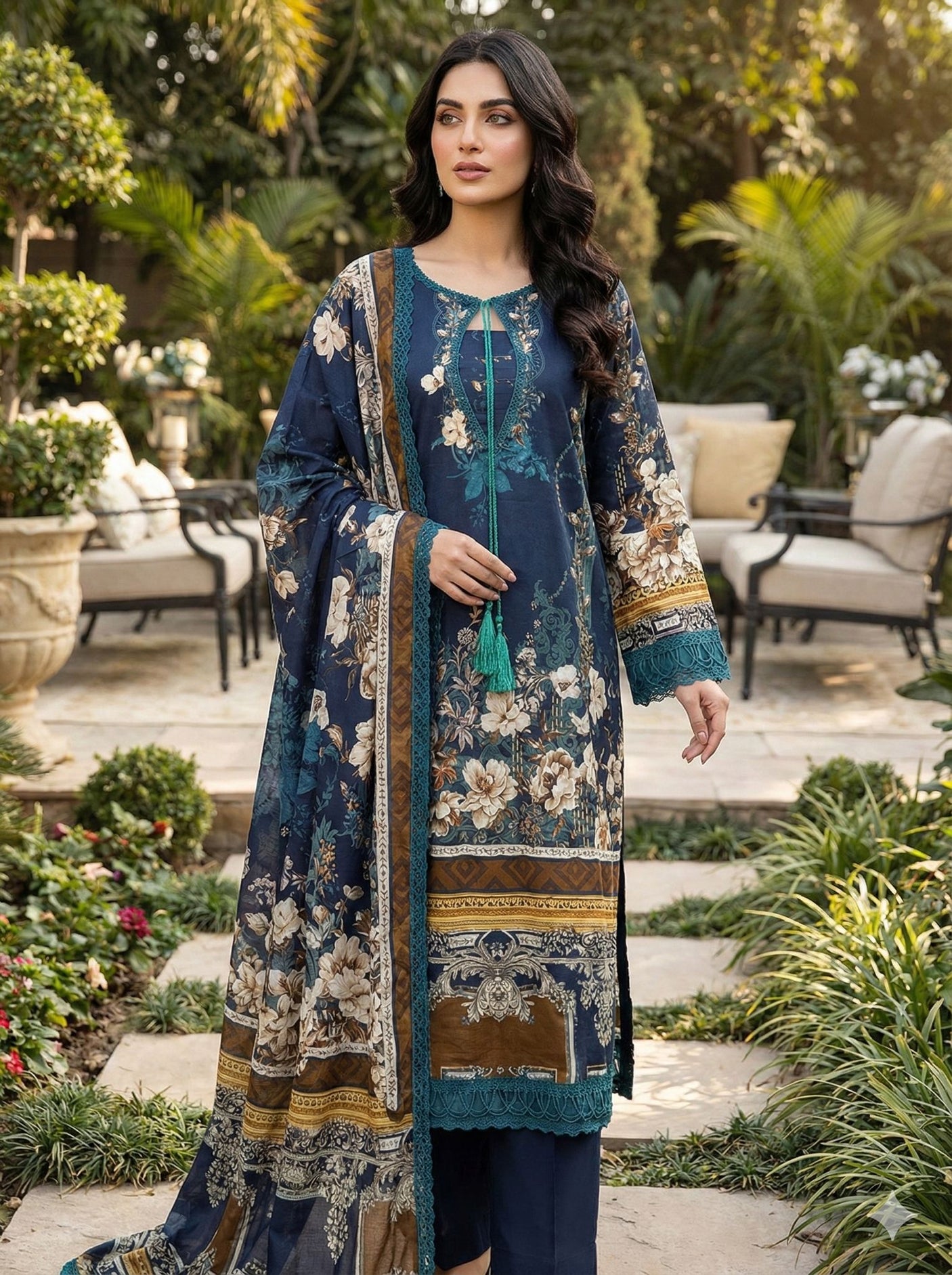 Firdous Resham Luxury Lawn Collection
