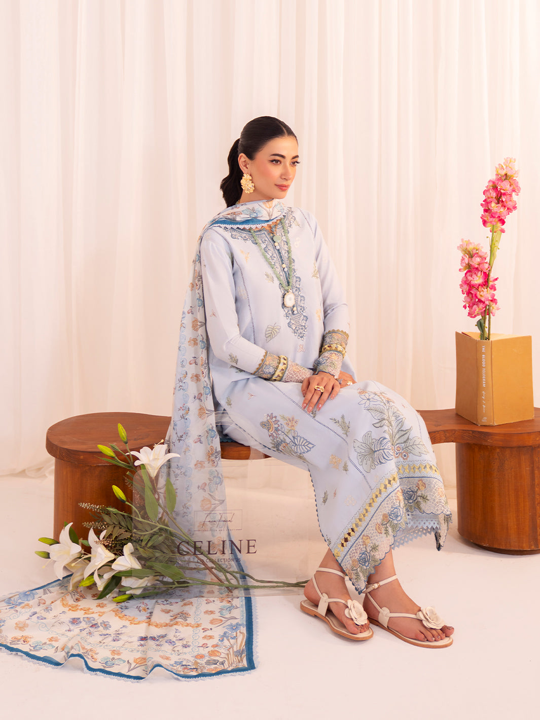 Celine by Faiza Faisal Embroidered Lawn Suits