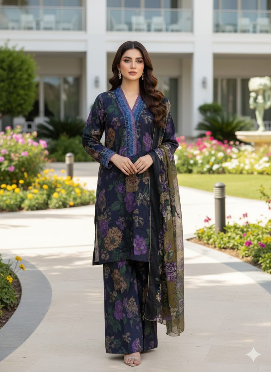 Luxury Embroidered Lawn Ready To Ship