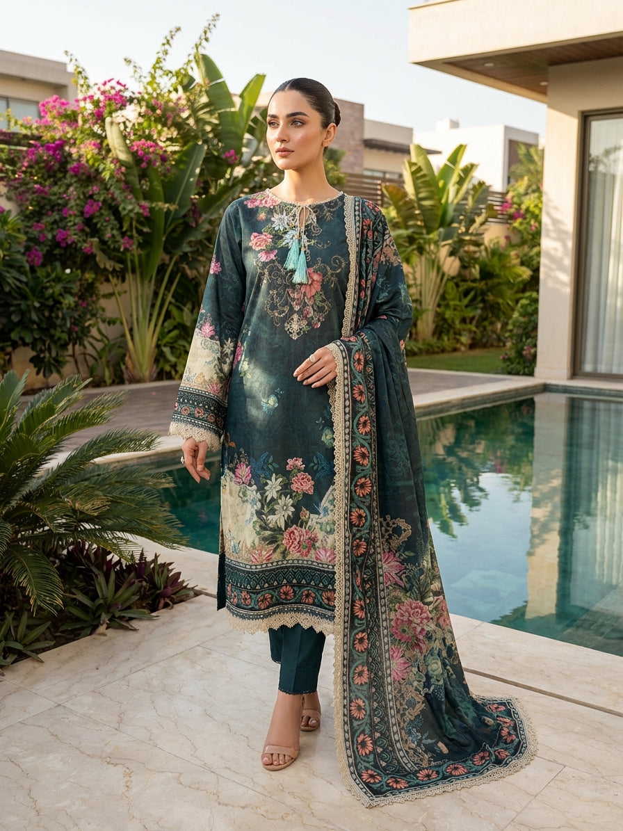 Firdous Luxury Embroidered Lawn 1