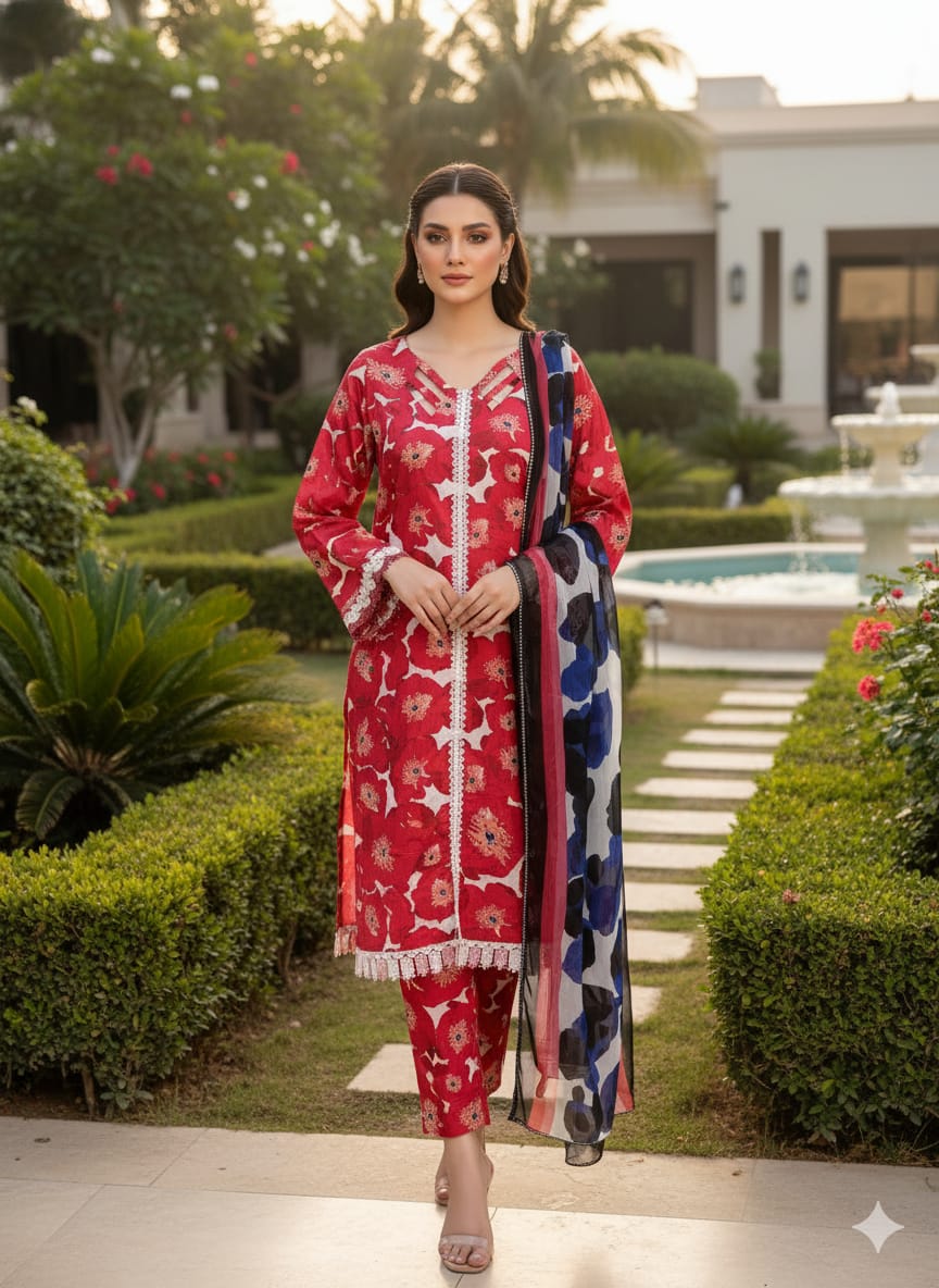 Luxury Embroidered Lawn Ready To Ship